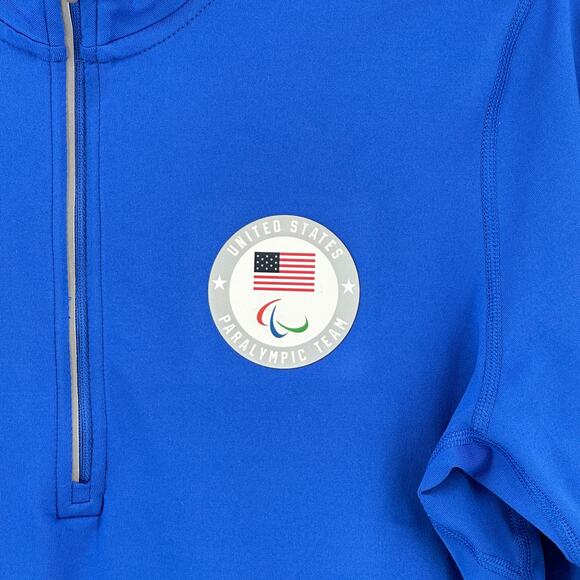Nike U.S. Paralympic TeamTailgate Element 1/2 Zip Shirt Womens Sz M Blue - Picture 3 of 9